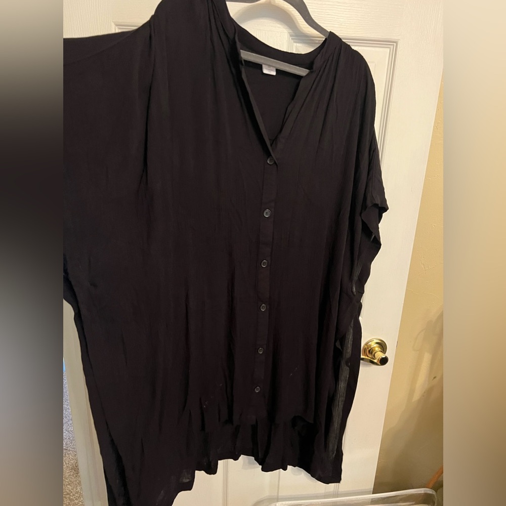 Plus size gauze cotton bottom down beach coverup